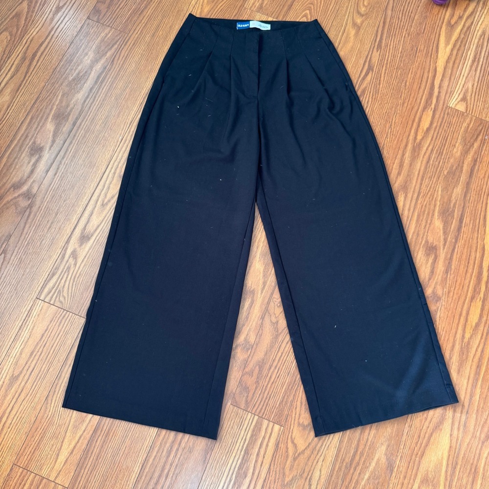 Old Navy Extra High-Rise Super Wide-Leg Pants Black Jack 10 Pleated 801805-00
